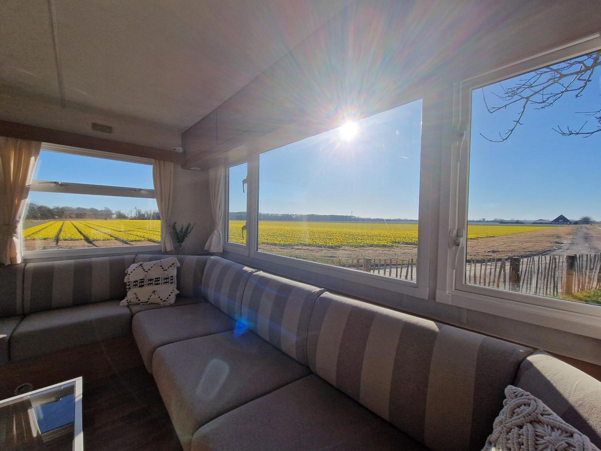 Chalet 'Como La Flor' Julianadorp Flowerfields Overview! Bagian luar foto